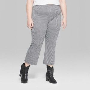 New WILD FABLE Check Kick Flare Borrowed Pants 3X